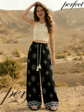 Bohemian style casual straight leg pants