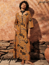 Resort casual linen printed robe