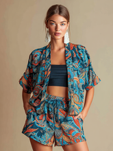 Women's Tropical Print Casual Resort Set