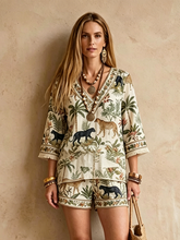 Women's Leopard Print Pullover Set