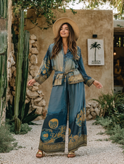 Women's Faux-Denim Casual Set