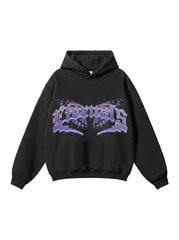 Men's 300g Heavyweight Letter-Print Hoodie