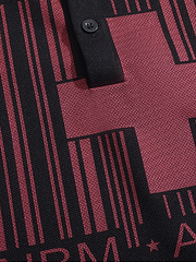 Black Washed T-Shirt with Star and Barcode Print