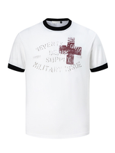 Black T-shirt with contrasting cross print