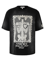 Lace Skull Casual T-Shirt
