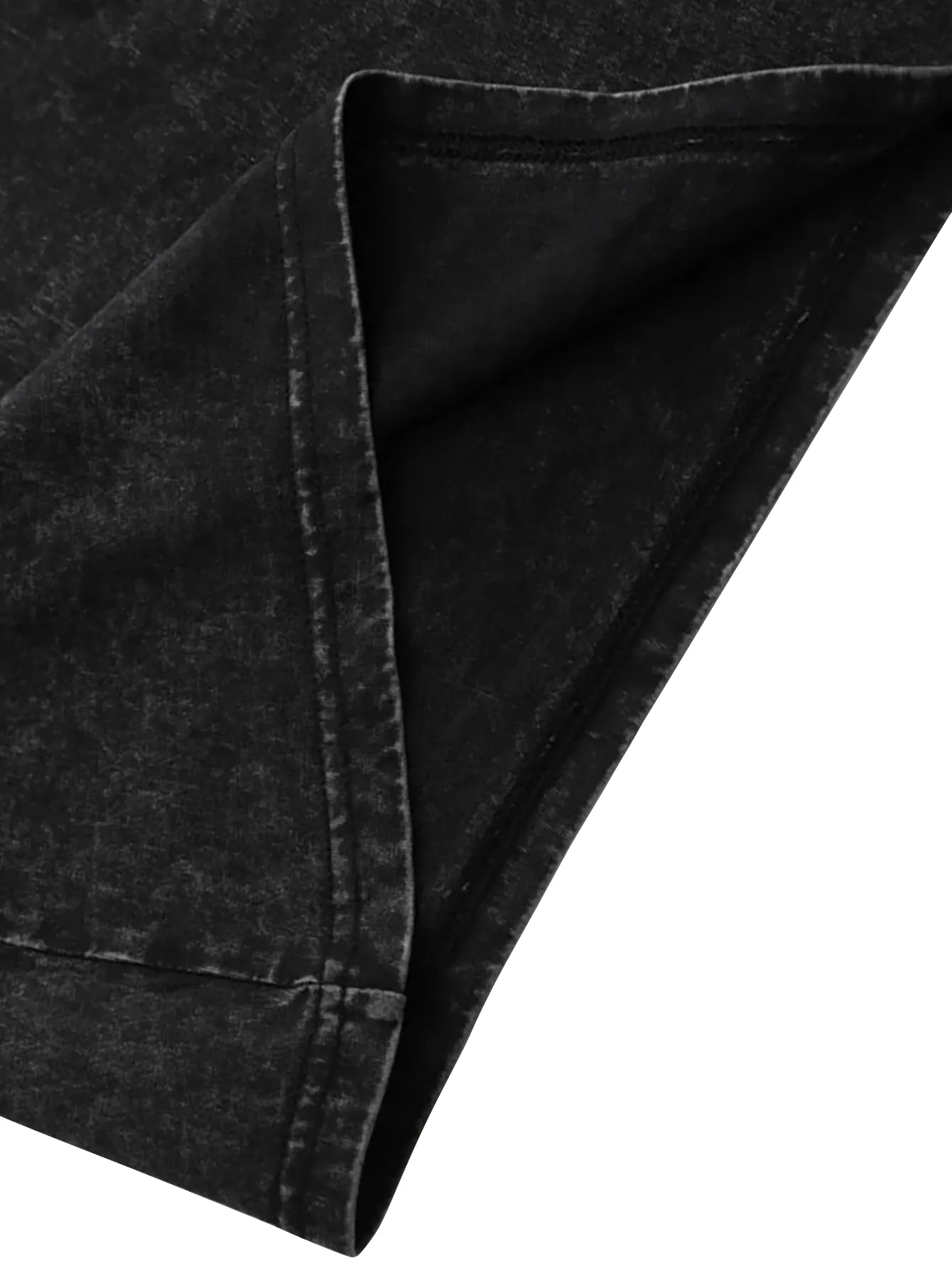 Black washed T-shirt with heart print