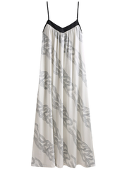 Printed halter-neck casual dress