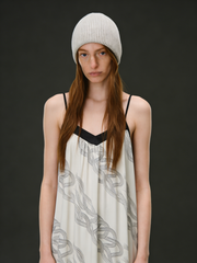 Printed halter-neck casual dress