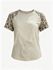 Women's Raglan-Sleeve Printed Short-Sleeve T-Shirt