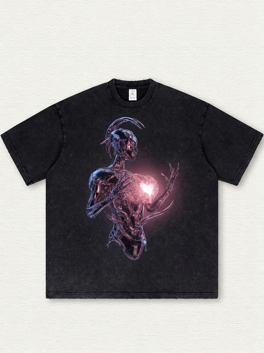 Black washed "Heart of the Universe" print