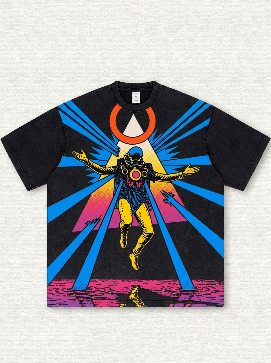 Black Washed Graphic T-Shirt