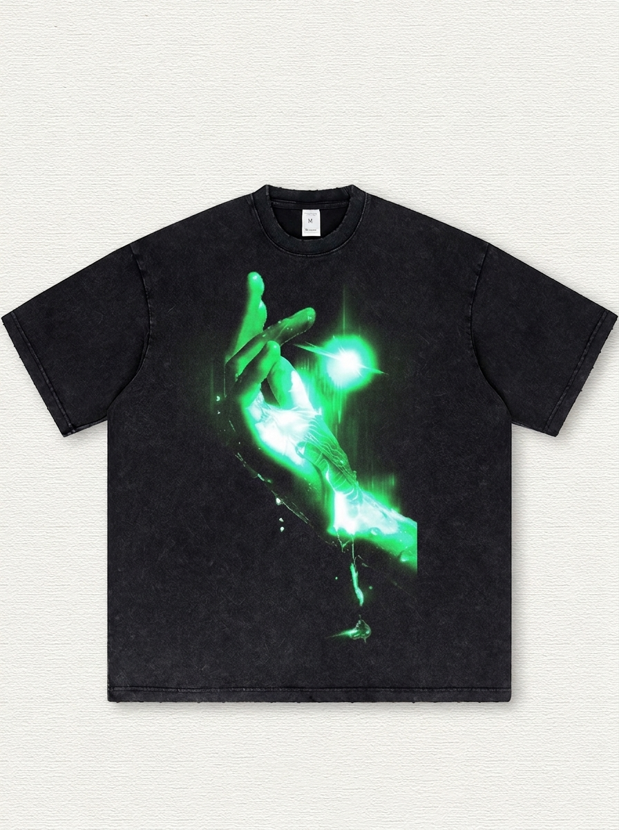 Black Washed Graphic T-Shirt