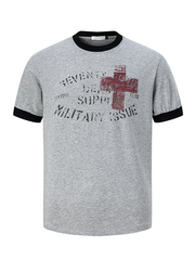 Black T-shirt with contrasting cross print