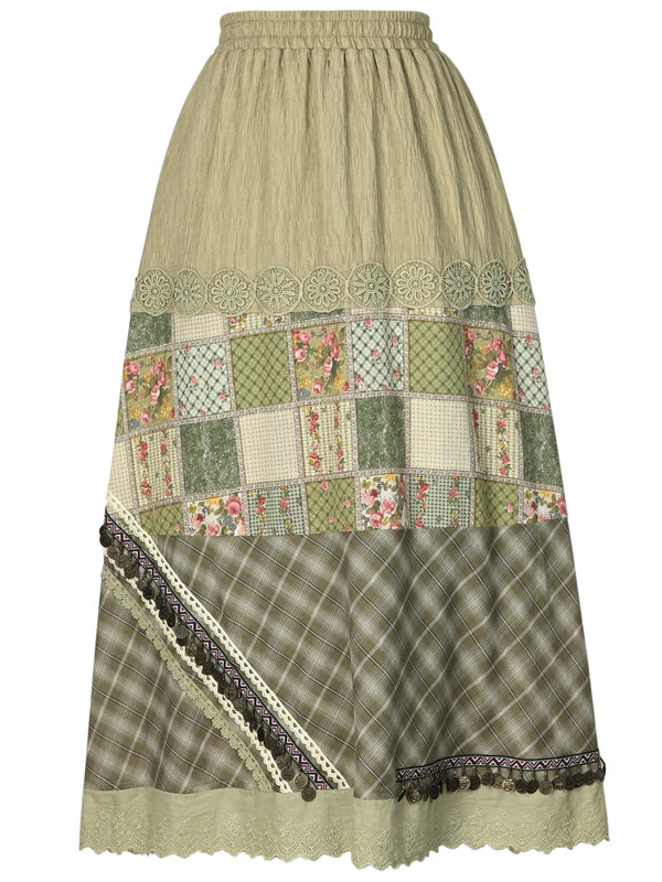 Bohemian retro style suit (skirt and jacket)