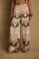 Ladies' casual straight Bohemian trousers